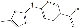 6-[(5-methyl-1,3-thiazol-2-yl)amino]pyridine-3-carboxylic acid Struktur