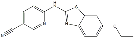 6-[(6-ethoxy-1,3-benzothiazol-2-yl)amino]pyridine-3-carbonitrile Struktur