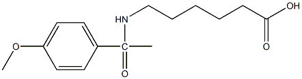 6-[1-(4-methoxyphenyl)acetamido]hexanoic acid Struktur