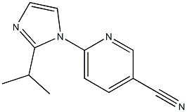 6-[2-(propan-2-yl)-1H-imidazol-1-yl]pyridine-3-carbonitrile Struktur