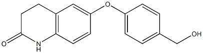 6-[4-(hydroxymethyl)phenoxy]-1,2,3,4-tetrahydroquinolin-2-one Struktur