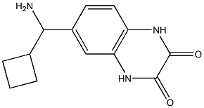 6-[amino(cyclobutyl)methyl]-1,2,3,4-tetrahydroquinoxaline-2,3-dione Struktur