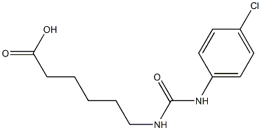 6-{[(4-chlorophenyl)carbamoyl]amino}hexanoic acid Struktur