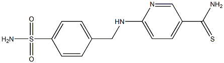 6-{[(4-sulfamoylphenyl)methyl]amino}pyridine-3-carbothioamide Struktur