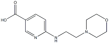 6-{[2-(morpholin-4-yl)ethyl]amino}pyridine-3-carboxylic acid Struktur