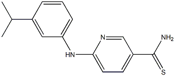 6-{[3-(propan-2-yl)phenyl]amino}pyridine-3-carbothioamide Struktur