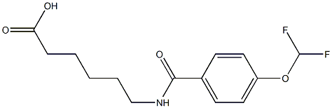 6-{[4-(difluoromethoxy)phenyl]formamido}hexanoic acid Struktur