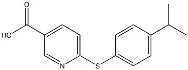 6-{[4-(propan-2-yl)phenyl]sulfanyl}pyridine-3-carboxylic acid Struktur