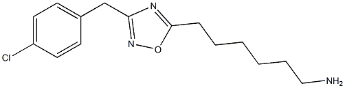 6-{3-[(4-chlorophenyl)methyl]-1,2,4-oxadiazol-5-yl}hexan-1-amine Struktur