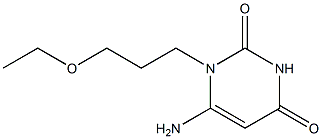 6-amino-1-(3-ethoxypropyl)-1,2,3,4-tetrahydropyrimidine-2,4-dione Struktur