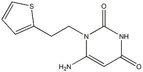 6-amino-1-[2-(thiophen-2-yl)ethyl]-1,2,3,4-tetrahydropyrimidine-2,4-dione Struktur