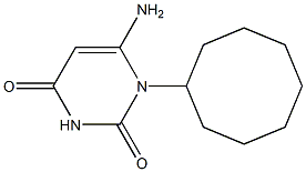 6-amino-1-cyclooctyl-1,2,3,4-tetrahydropyrimidine-2,4-dione Struktur