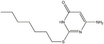 6-amino-2-(heptylsulfanyl)-3,4-dihydropyrimidin-4-one Struktur