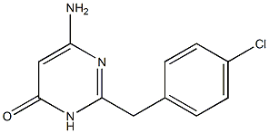 6-amino-2-[(4-chlorophenyl)methyl]-3,4-dihydropyrimidin-4-one Struktur