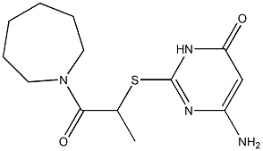 6-amino-2-{[1-(azepan-1-yl)-1-oxopropan-2-yl]sulfanyl}-3,4-dihydropyrimidin-4-one Struktur