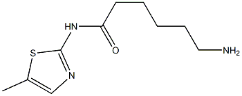 6-amino-N-(5-methyl-1,3-thiazol-2-yl)hexanamide Struktur