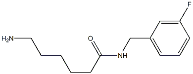 6-amino-N-[(3-fluorophenyl)methyl]hexanamide Struktur