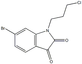 6-bromo-1-(3-chloropropyl)-2,3-dihydro-1H-indole-2,3-dione Struktur