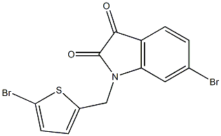 6-bromo-1-[(5-bromothiophen-2-yl)methyl]-2,3-dihydro-1H-indole-2,3-dione Struktur