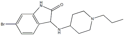 6-bromo-3-[(1-propylpiperidin-4-yl)amino]-2,3-dihydro-1H-indol-2-one Struktur