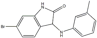 6-bromo-3-[(3-methylphenyl)amino]-2,3-dihydro-1H-indol-2-one Struktur