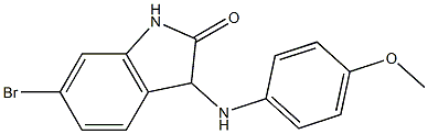 6-bromo-3-[(4-methoxyphenyl)amino]-2,3-dihydro-1H-indol-2-one Struktur