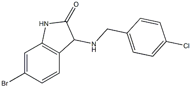 6-bromo-3-{[(4-chlorophenyl)methyl]amino}-2,3-dihydro-1H-indol-2-one Struktur