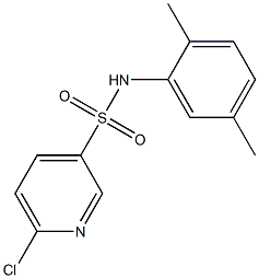 6-chloro-N-(2,5-dimethylphenyl)pyridine-3-sulfonamide Struktur