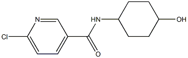 6-chloro-N-(4-hydroxycyclohexyl)pyridine-3-carboxamide Struktur