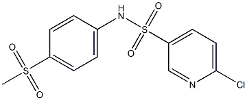 6-chloro-N-(4-methanesulfonylphenyl)pyridine-3-sulfonamide Struktur