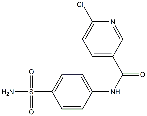 6-chloro-N-(4-sulfamoylphenyl)pyridine-3-carboxamide Struktur