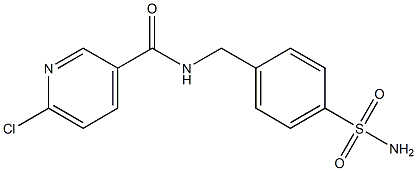 6-chloro-N-[(4-sulfamoylphenyl)methyl]pyridine-3-carboxamide Struktur