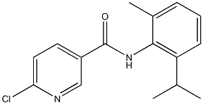 6-chloro-N-[2-methyl-6-(propan-2-yl)phenyl]pyridine-3-carboxamide Struktur