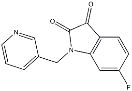 6-fluoro-1-(pyridin-3-ylmethyl)-2,3-dihydro-1H-indole-2,3-dione Struktur