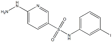 6-hydrazinyl-N-(3-iodophenyl)pyridine-3-sulfonamide Struktur