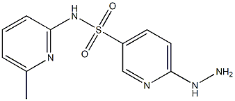 6-hydrazinyl-N-(6-methylpyridin-2-yl)pyridine-3-sulfonamide Struktur