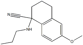 6-methoxy-1-(propylamino)-1,2,3,4-tetrahydronaphthalene-1-carbonitrile Struktur