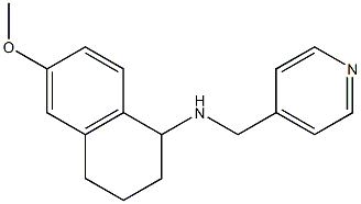 6-methoxy-N-(pyridin-4-ylmethyl)-1,2,3,4-tetrahydronaphthalen-1-amine Struktur