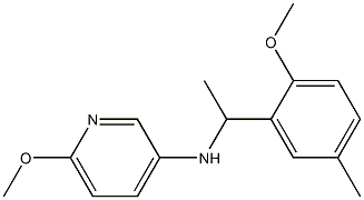 6-methoxy-N-[1-(2-methoxy-5-methylphenyl)ethyl]pyridin-3-amine Struktur