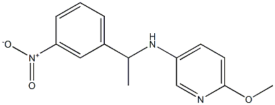 6-methoxy-N-[1-(3-nitrophenyl)ethyl]pyridin-3-amine Struktur