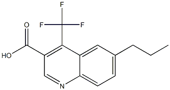 6-propyl-4-(trifluoromethyl)quinoline-3-carboxylic acid Struktur