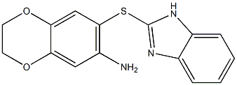 7-(1H-1,3-benzodiazol-2-ylsulfanyl)-2,3-dihydro-1,4-benzodioxin-6-amine Struktur