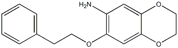 7-(2-phenylethoxy)-2,3-dihydro-1,4-benzodioxin-6-amine Struktur