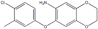 7-(4-chloro-3-methylphenoxy)-2,3-dihydro-1,4-benzodioxin-6-amine Struktur