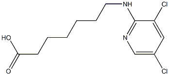 7-[(3,5-dichloropyridin-2-yl)amino]heptanoic acid Struktur