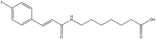 7-{[(2E)-3-(4-fluorophenyl)prop-2-enoyl]amino}heptanoic acid Struktur