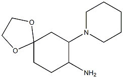 7-piperidin-1-yl-1,4-dioxaspiro[4.5]dec-8-ylamine Struktur