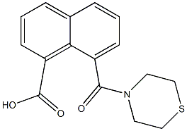 8-(thiomorpholin-4-ylcarbonyl)naphthalene-1-carboxylic acid Struktur