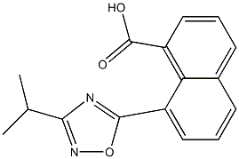 8-[3-(propan-2-yl)-1,2,4-oxadiazol-5-yl]naphthalene-1-carboxylic acid Struktur