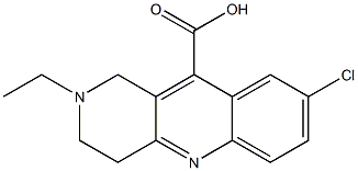 8-chloro-2-ethyl-1,2,3,4-tetrahydrobenzo[b]-1,6-naphthyridine-10-carboxylic acid Struktur